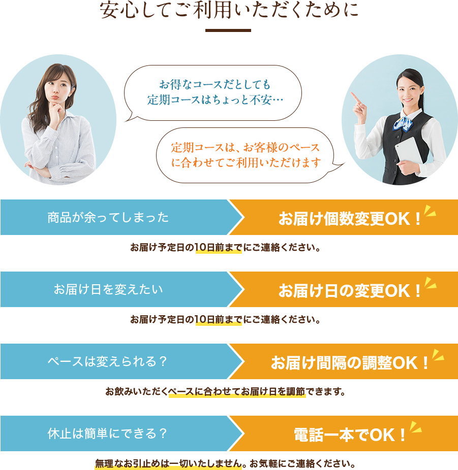 安心してご利用いただくために