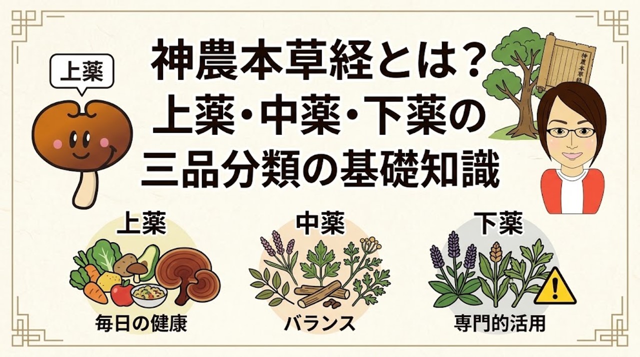 神農本草経とは?上薬・中薬・下薬の三品分類の基礎知識