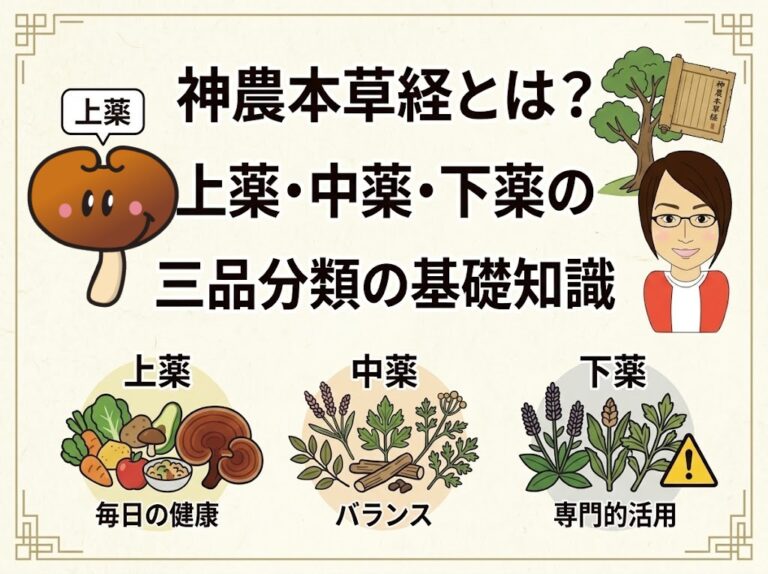 神農本草経とは?上薬・中薬・下薬の三品分類の基礎知識