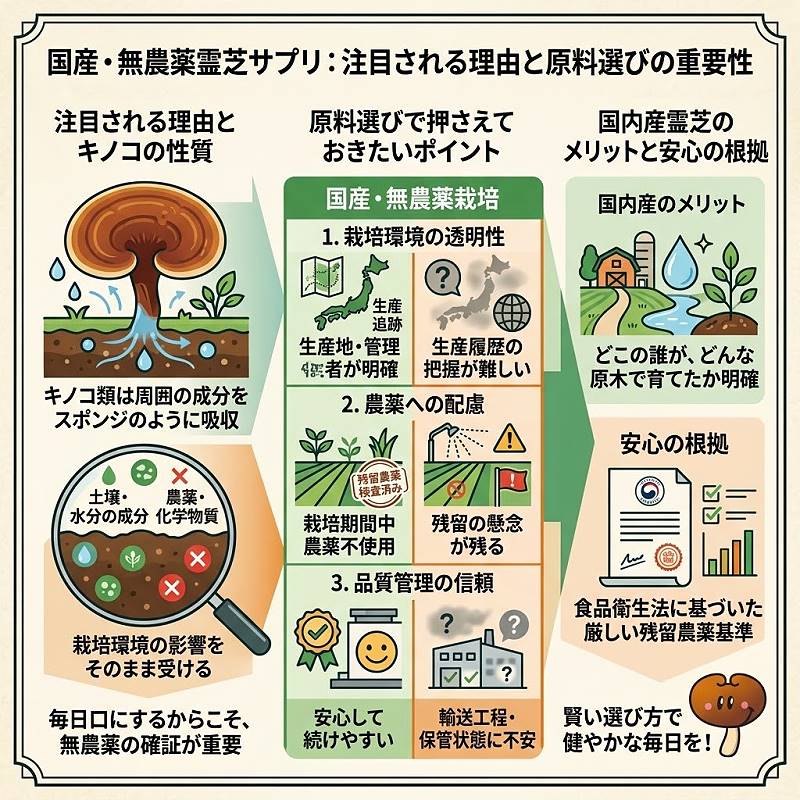 【霊芝サプリ 国産 無農薬】のよくある質問(FAQ)