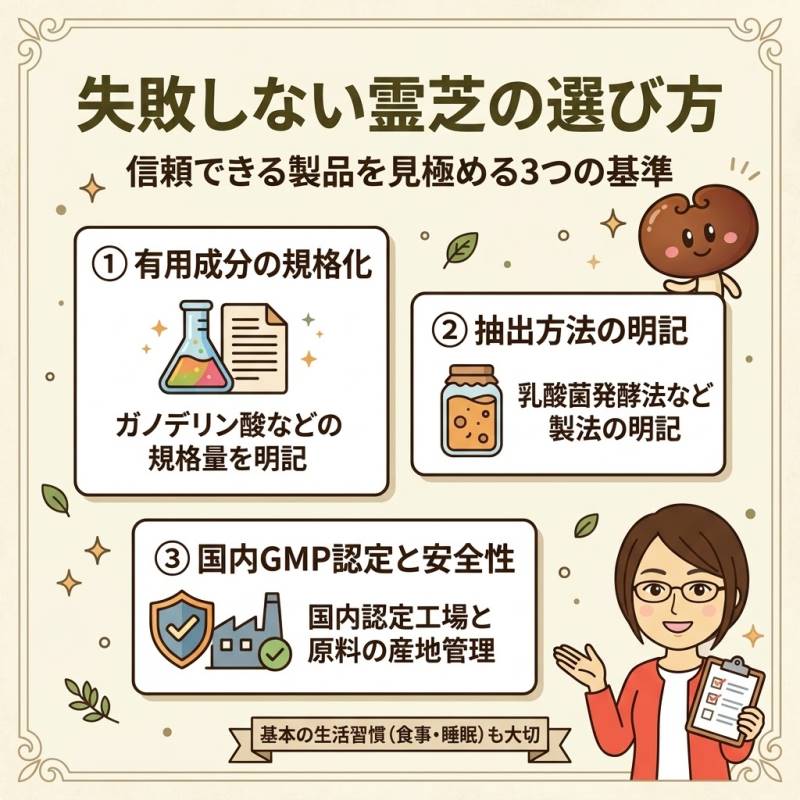 失敗しない霊芝製品の選び方と日々の取り入れ方